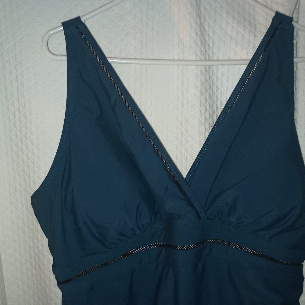 Bloomchic Cyan Solid Adjustable Straps Gathered O… - image 8